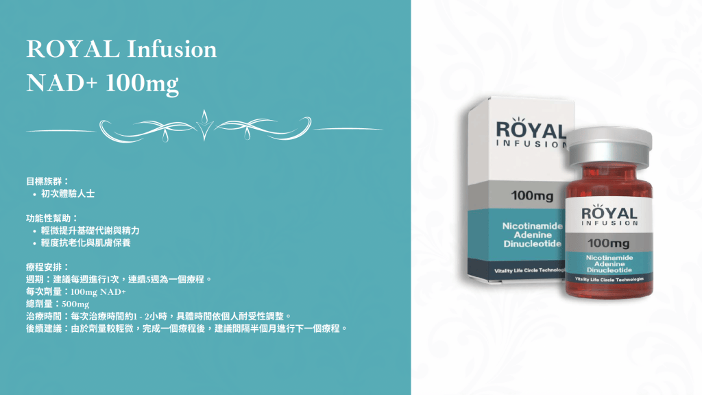 Initial Plus Medical Centre 卓優醫療診所 NAD抗衰老逆齡點滴100mg